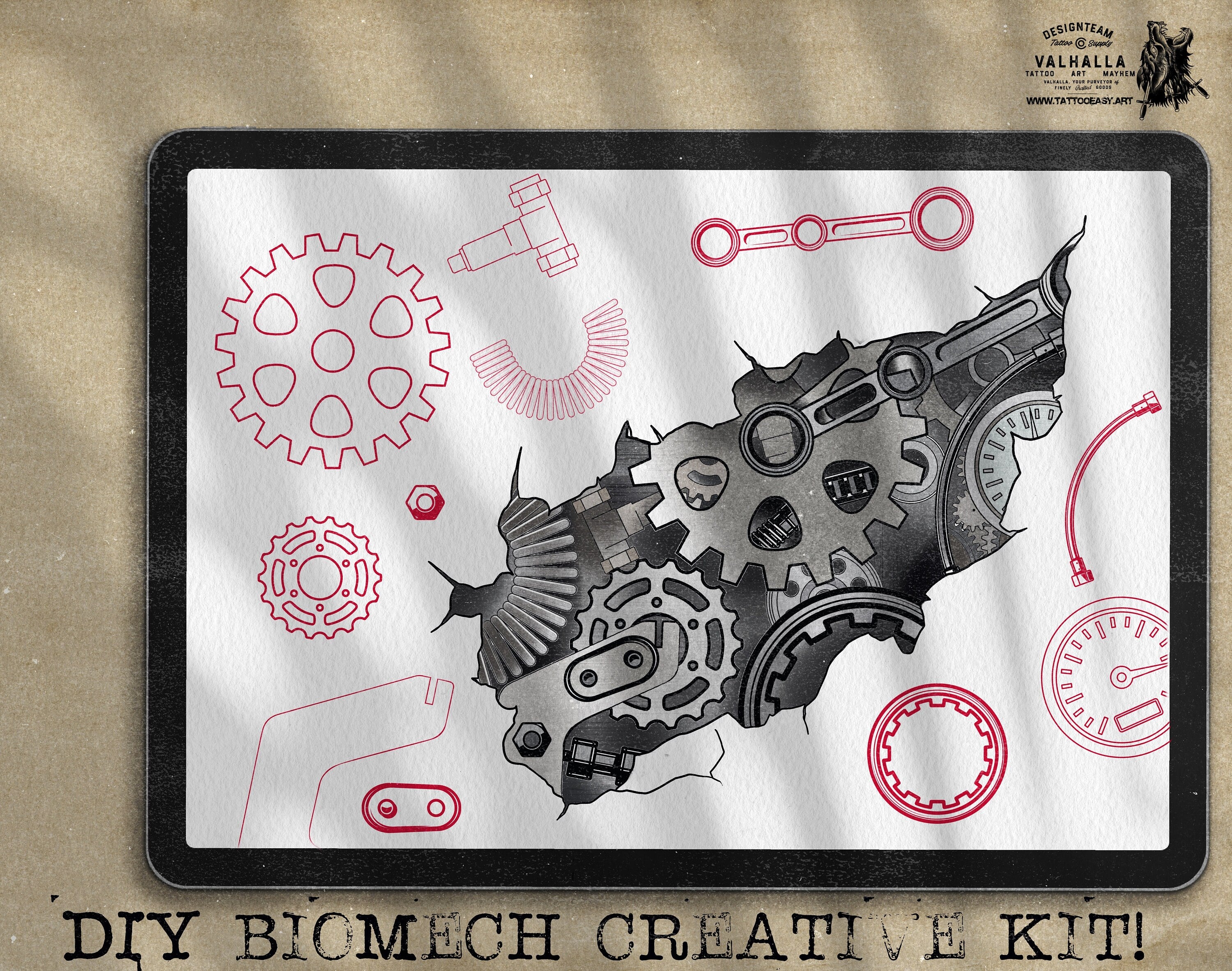Biomech diy kit for procreate mech / steampunk