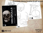 Procreate Skull Outlines: Tattoo Art Reference (PDF)