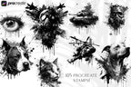 Trash polka design kit, Custom references for Procreate