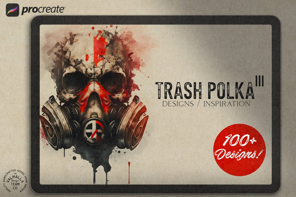 Trash polka design kit, Custom references for Procreate