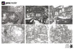 Enchanted Realms Vol.2 ; fantasy background design folder 100+ procreate brush stamps!