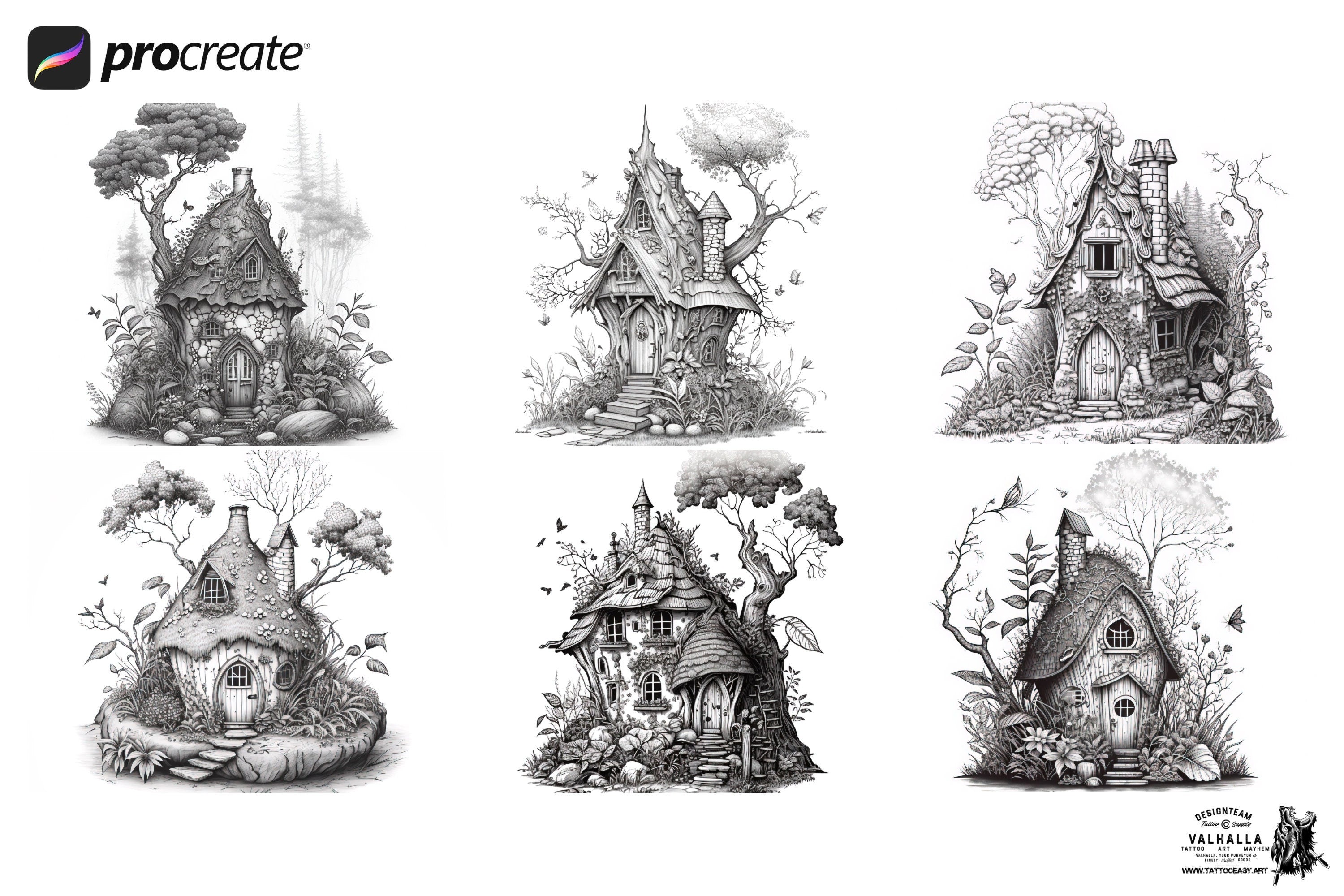 Whimsical wonderland, fun coloring projects for Procreate