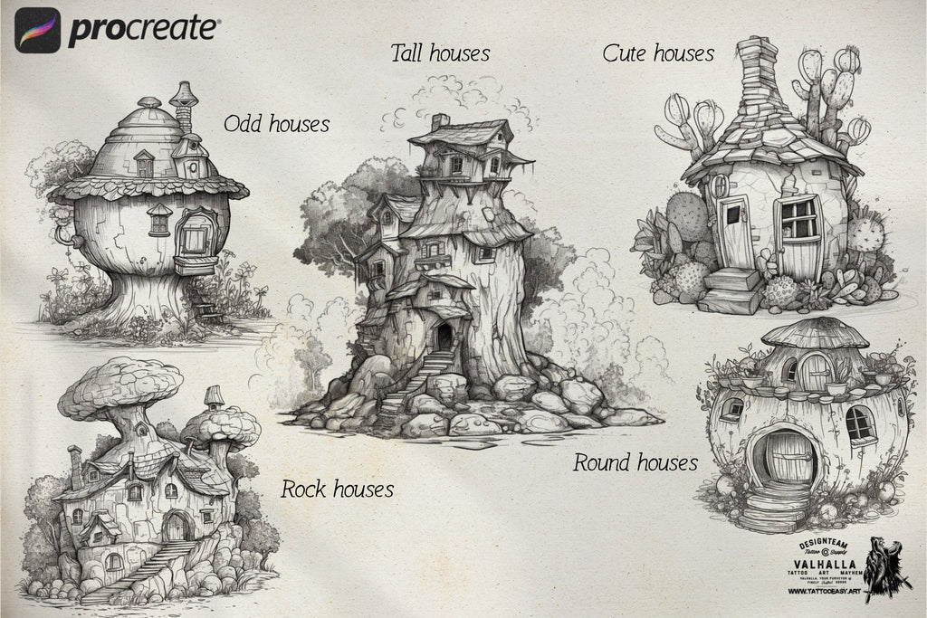 200+ Fairy House Procreate Brushes: Unique Coloring Designs