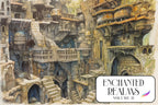 Enchanted Realms Vol.2 ; fantasy background design folder 100+ procreate brush stamps!