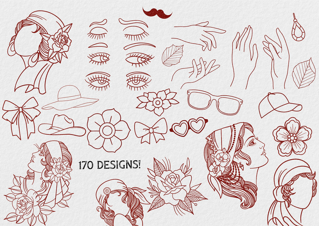 Procreate ~ The traditional lady diy kit