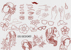 Procreate ~ The traditional lady diy kit