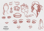 Procreate ~ The traditional lady diy kit