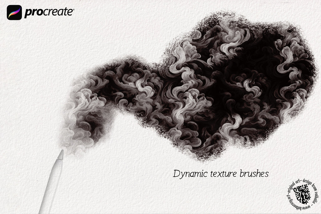 Smoke textured brushes ~ Texturemania ~ custom brushes for Procreate