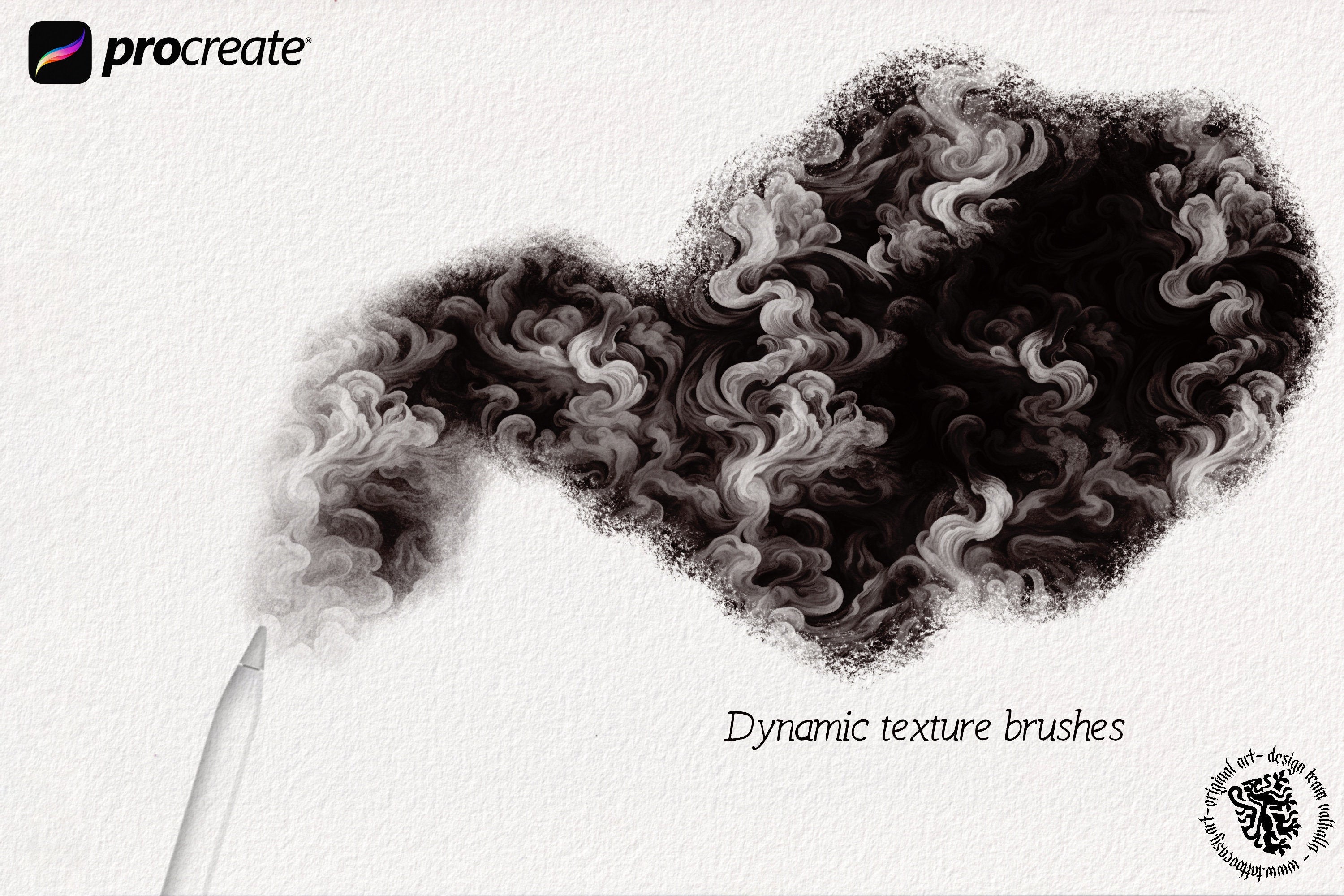 Smoke textured brushes ~ Texturemania ~ custom brushes for Procreate