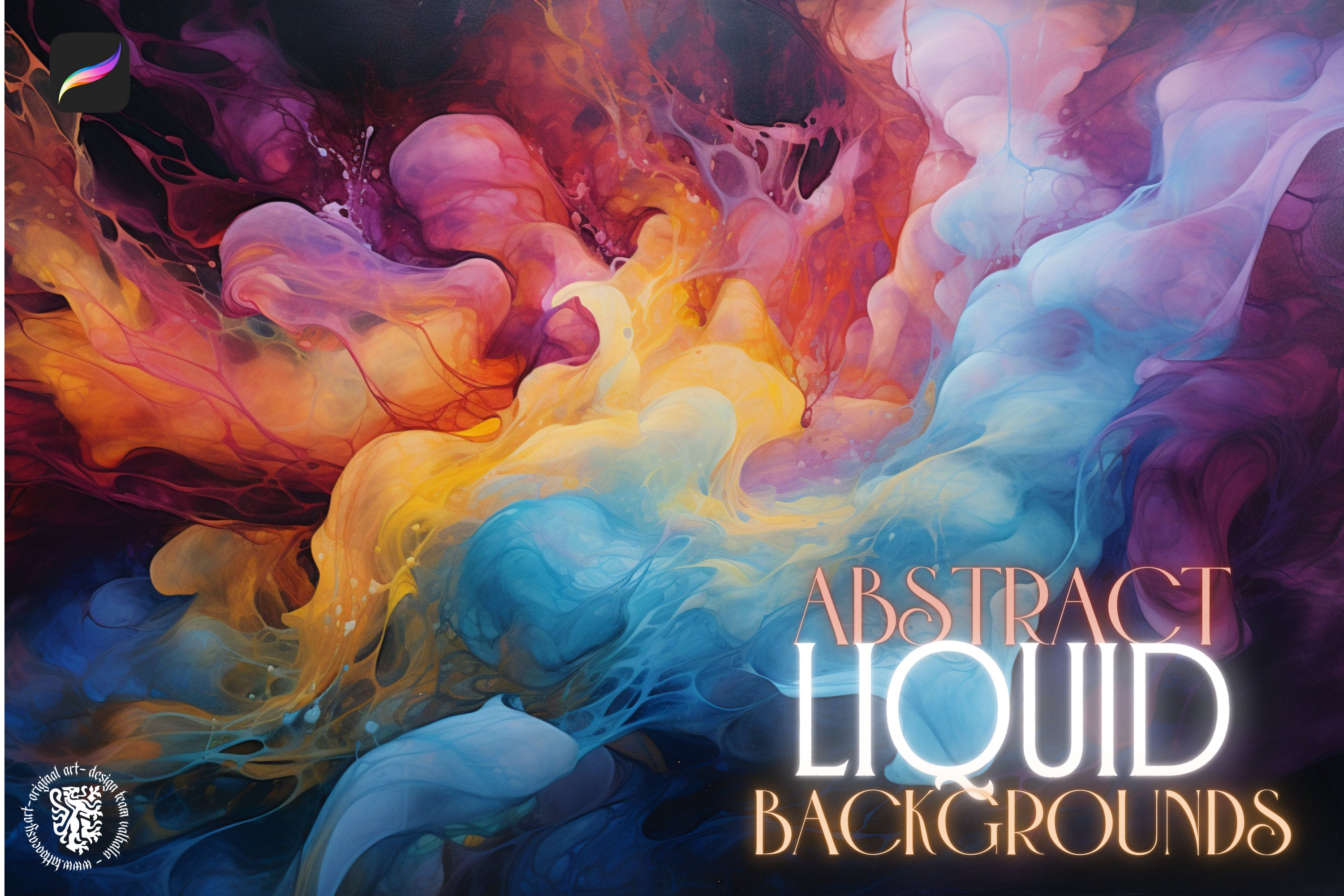 Abstract liquid textures ~ Texturemania ~ custom brushes for Procreate