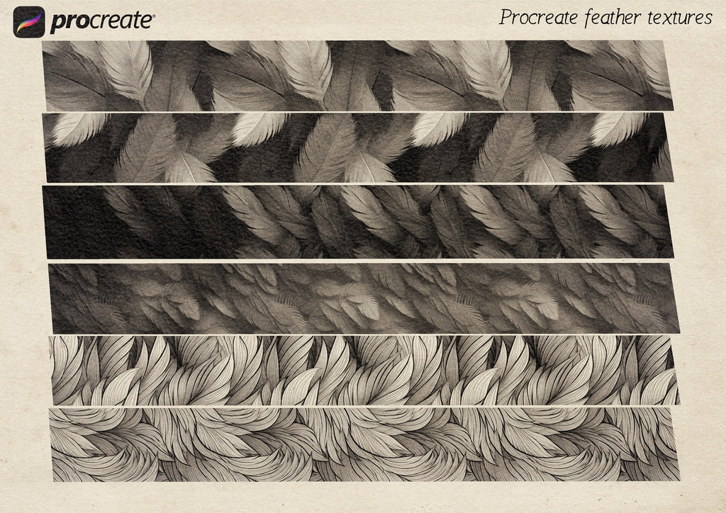 Wings & feathers design bundle, 100+ unique designs + textured brushes for Procreate