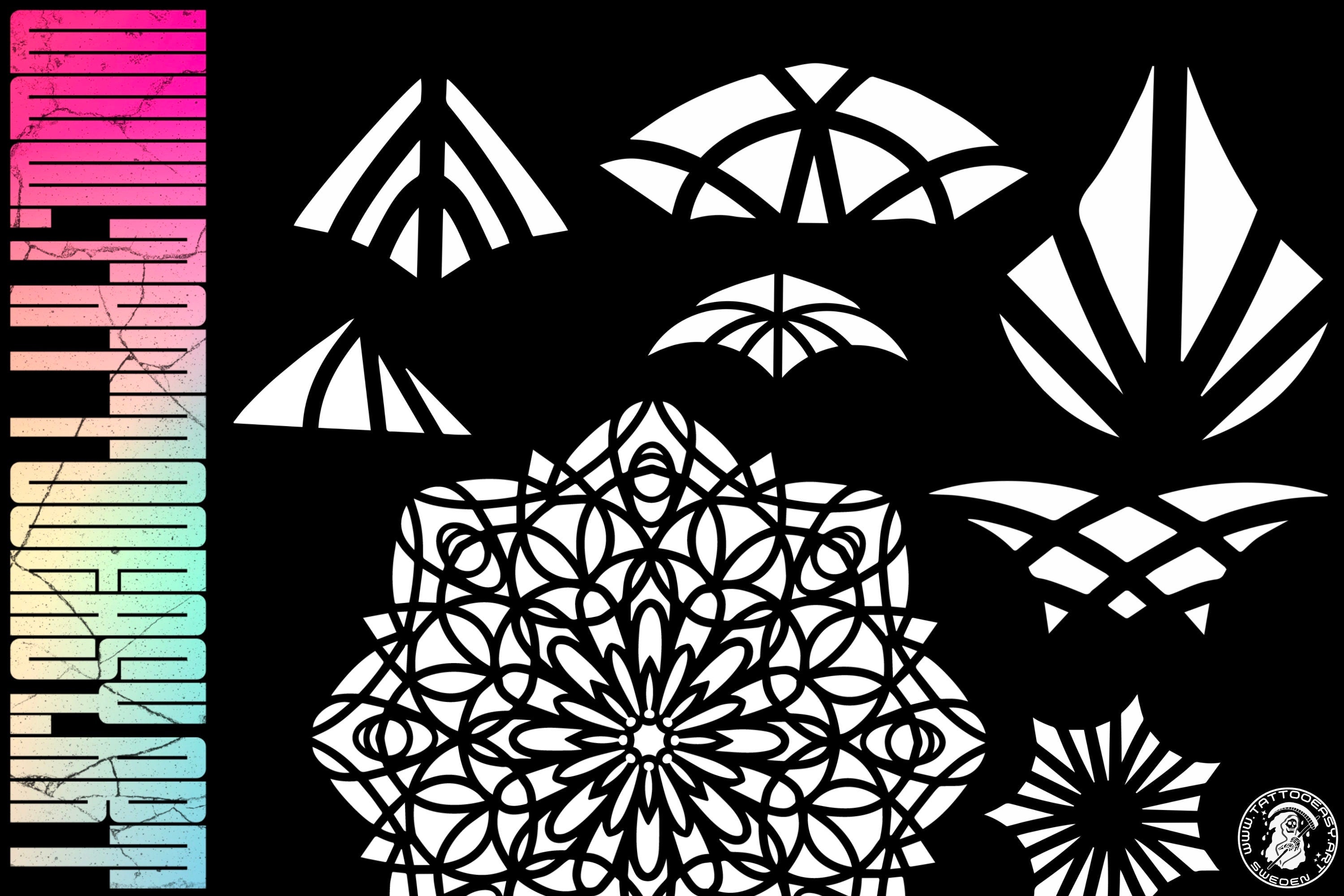 Ornamental Geometry XL, construction kit 250+ brushes and stamps for Procreate