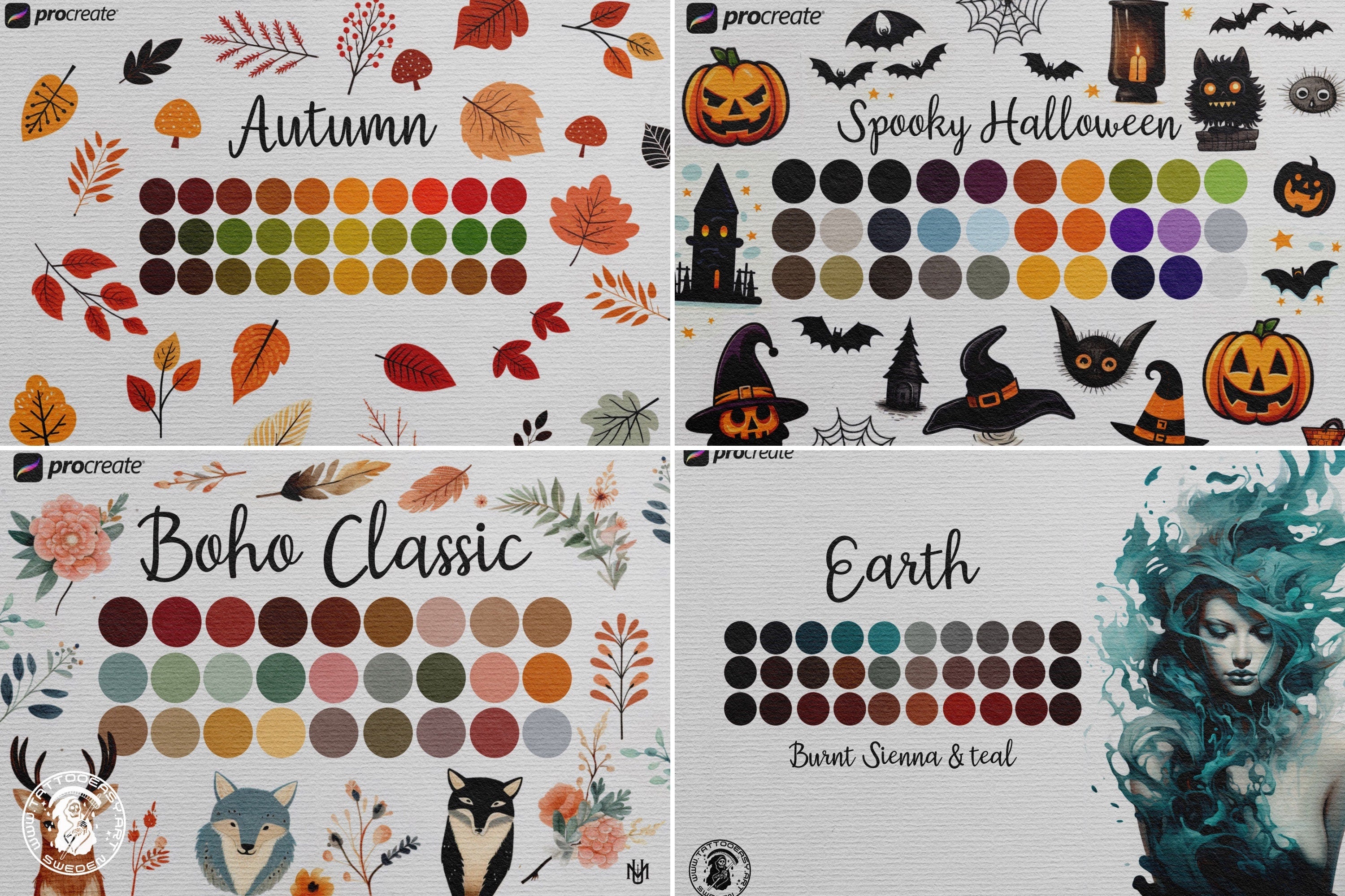 The ultimate palette collection, custom palettes for Procreate