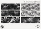 Procreate, Flow / tattoo Background design kit, 180+ unique procreate brushes & stamps