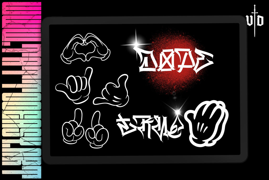 Master Graffiti - handmade, custom construction kit, custom brushes for Procreate