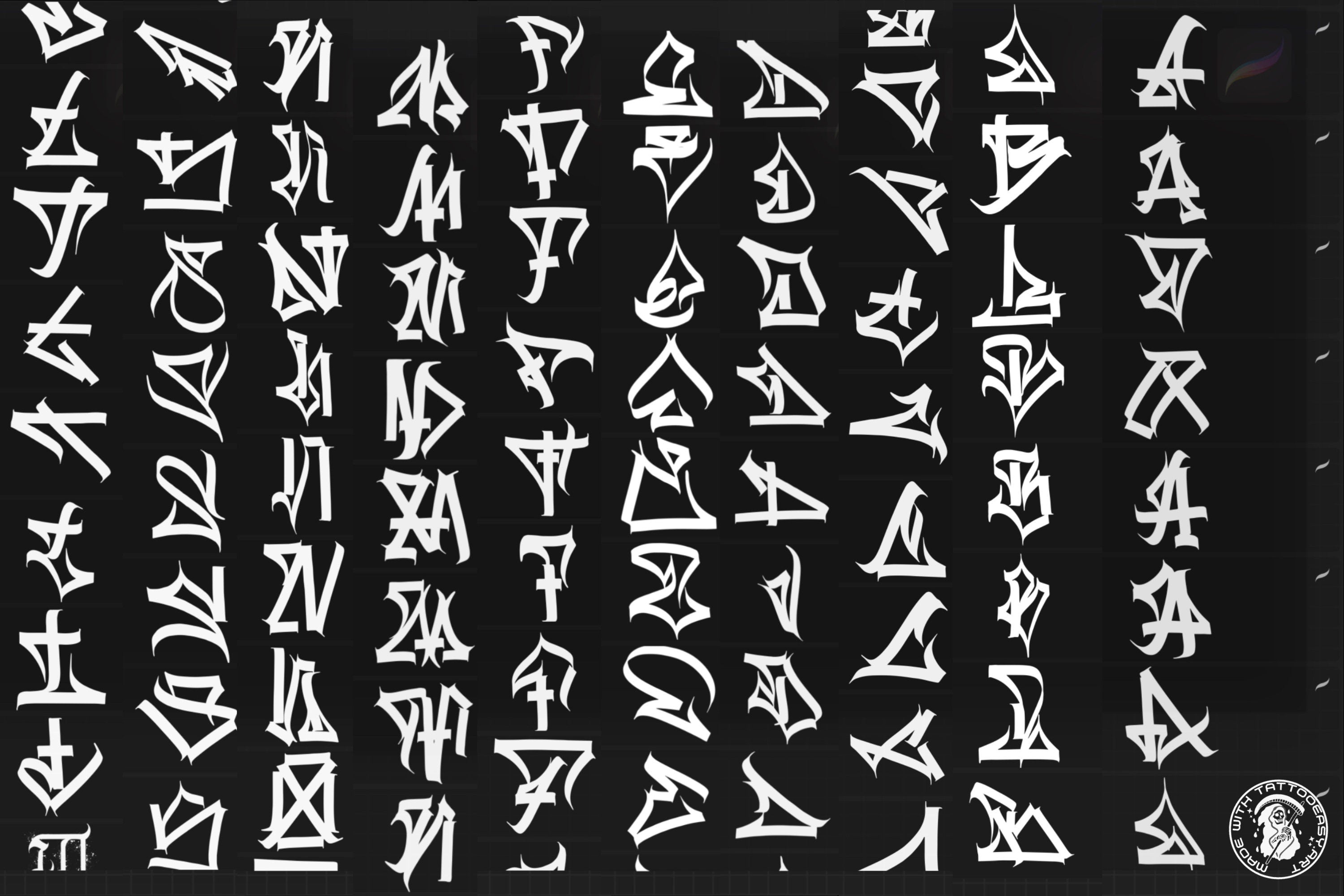 Master Graffiti - handmade, custom construction kit, custom brushes for Procreate