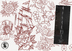Traditional Tattoo Procreate Stamp brushes, Vol. 5, 100 Designs (Digital Download) studio stencils