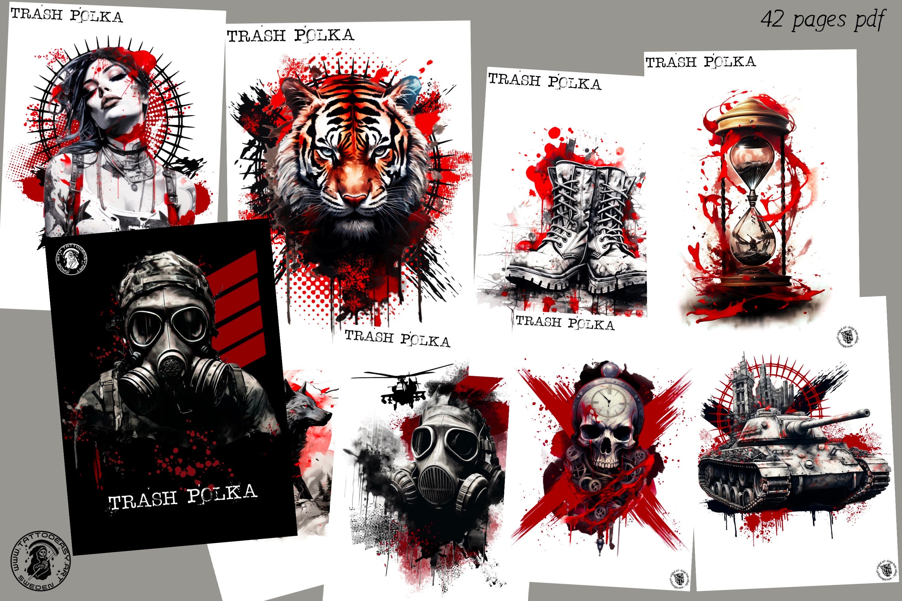 Trash Polka Tattoo Designs: 100 Procreate References