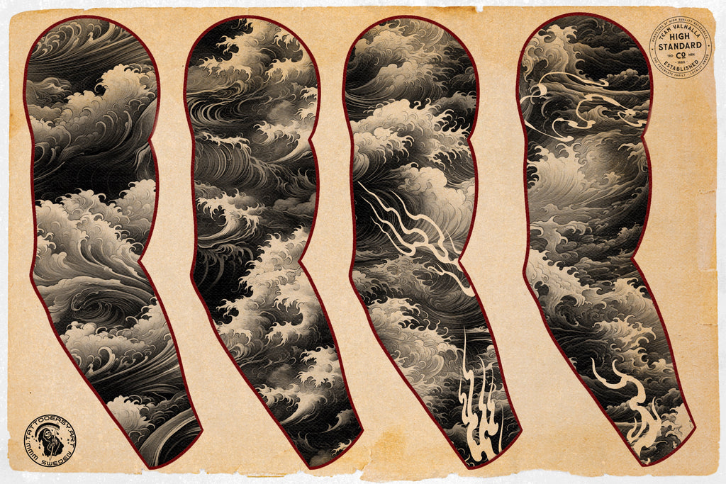 The Japanese Folder / Creative procreate tattoo construction kit for Procreate