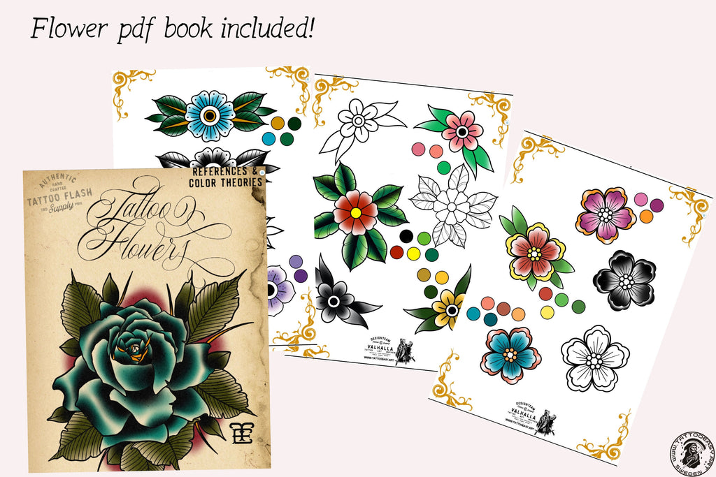 101 traditional tattoo flowers ~