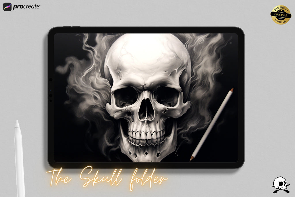 Procreate Skull Outlines: Tattoo Art Reference (PDF)