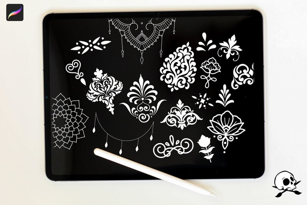 Ornamental tattoo designer / builder kit for Procreate