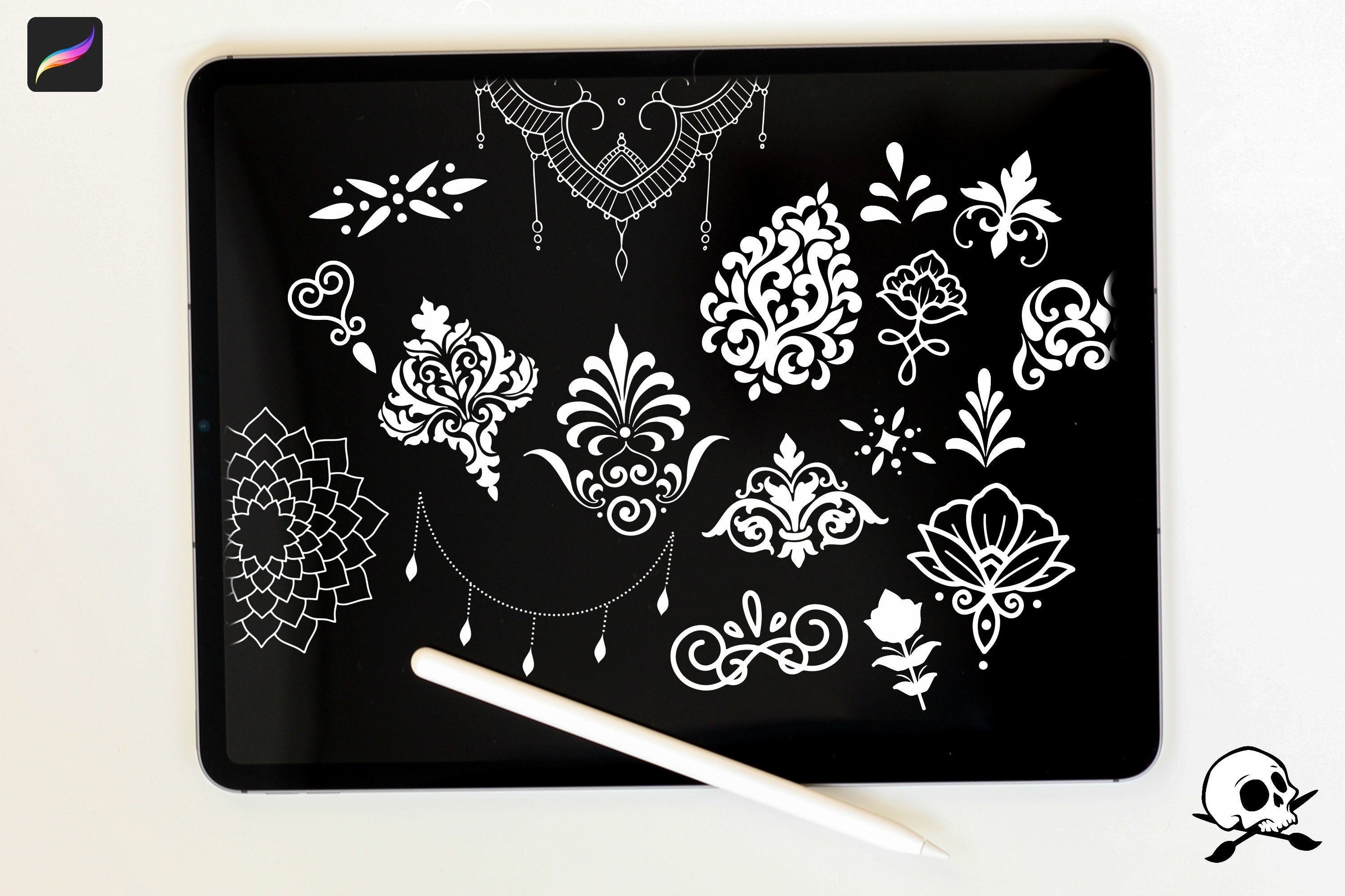 Ornamental tattoo designer / builder kit for Procreate