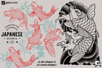 The Japanese Folder / Creative procreate tattoo construction kit for Procreate
