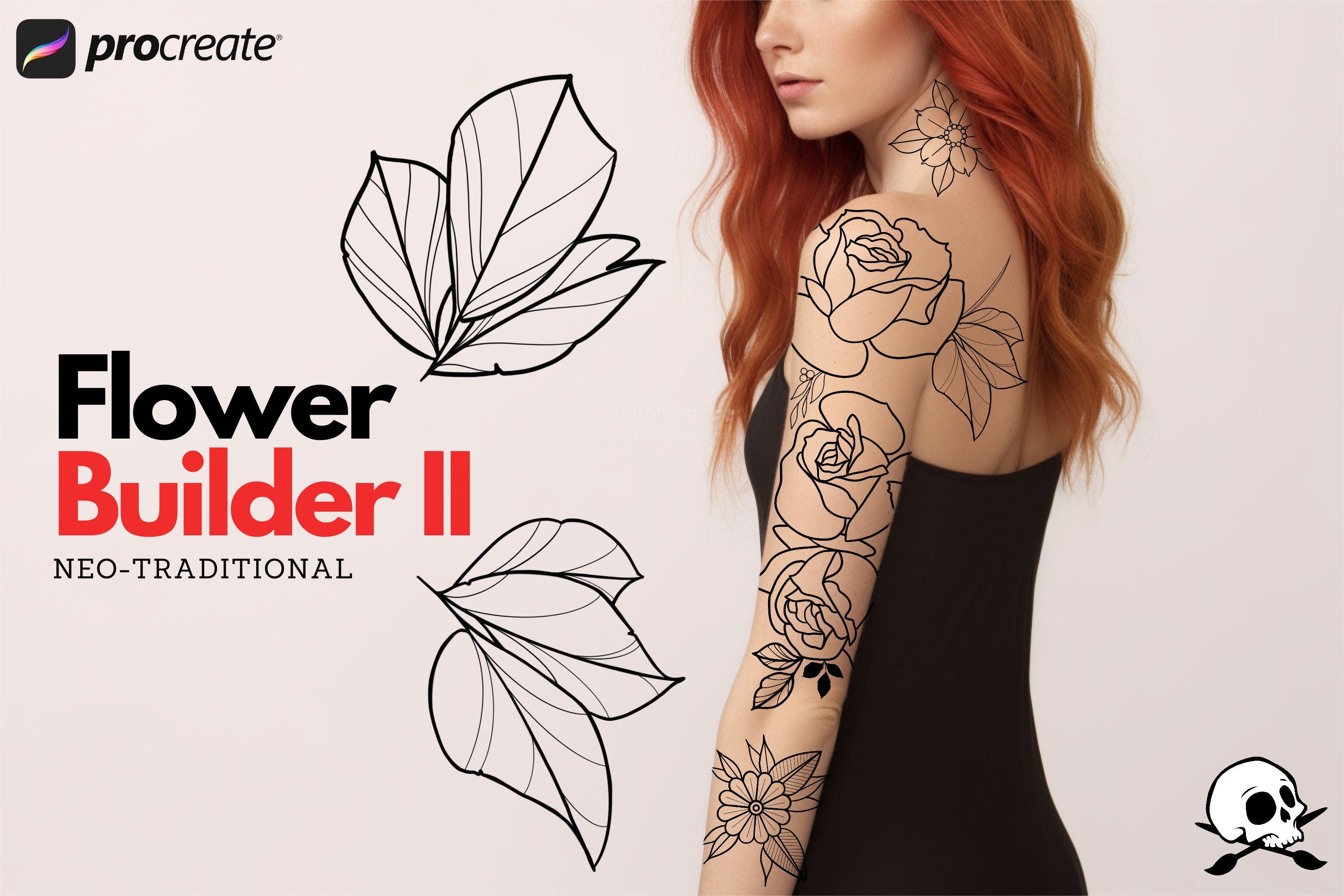 Flower builder vol.2 • Neotrad • flower design kit for Procreate
