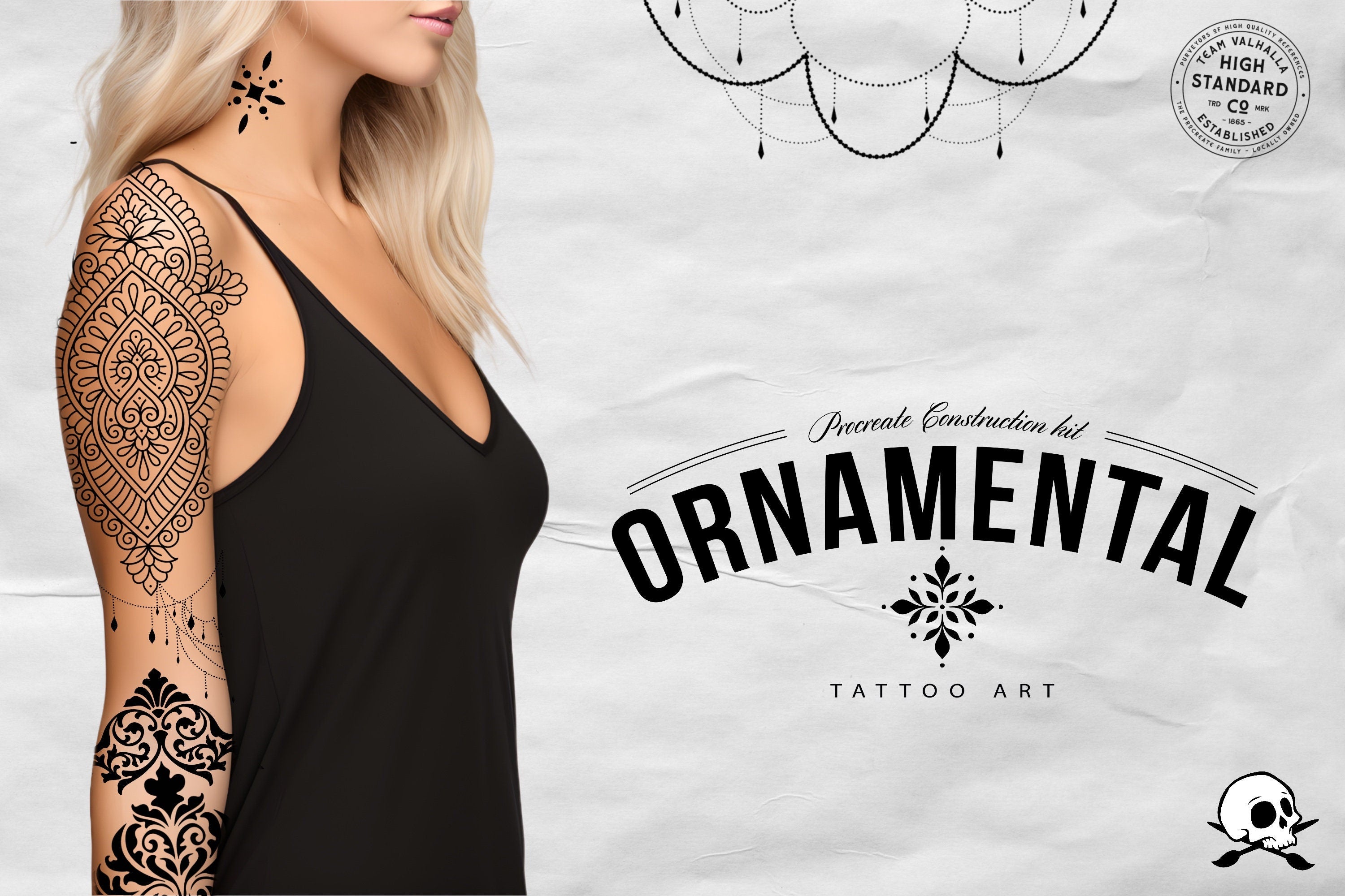 Ornamental tattoo designer / builder kit for Procreate