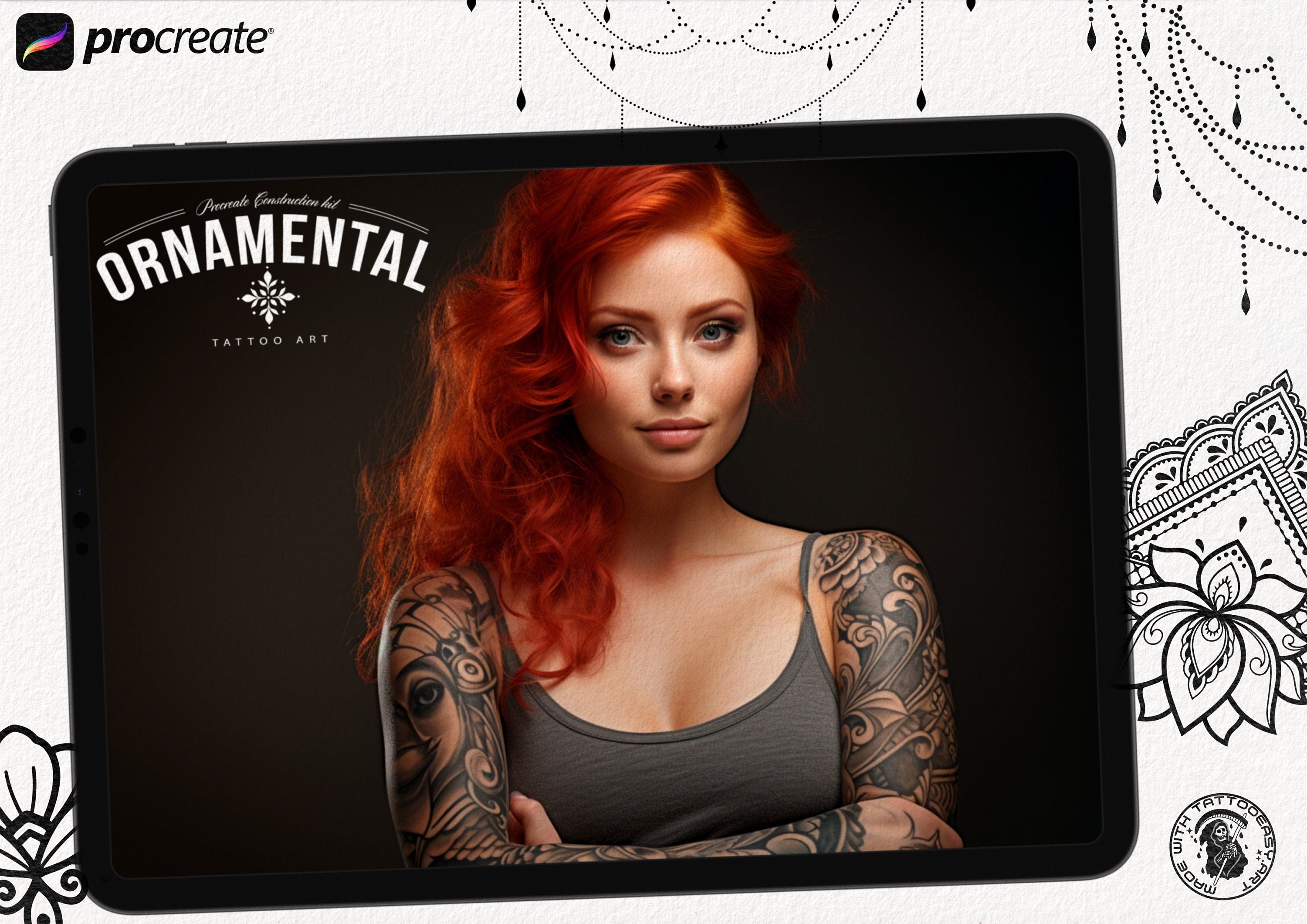 Ornamental tattoo designer / builder kit for Procreate