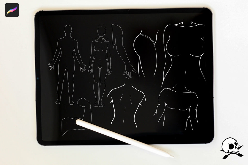 Body templates / tattoo placement for Procreate