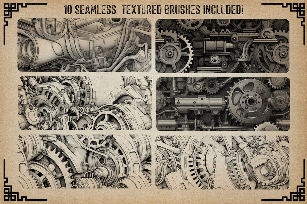 Biomech diy kit for procreate mech / steampunk