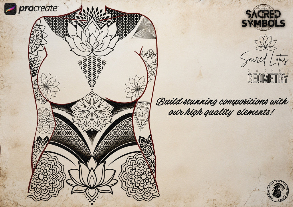 Sacred Geometry Procreate Brushes: 300+ Stamps & Patterns