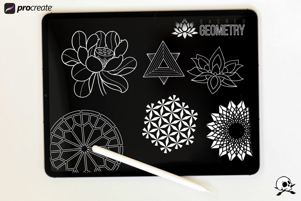 Sacred Geometry Procreate Brushes: 300+ Stamps & Patterns