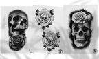 Custom art, Skulls and Flowers, 60+ designs & stencils included, 100% unique references
