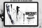 Gothic Procreate Stamps: InkCraft Noir Calligraphy Brush Set (180+ Elements)