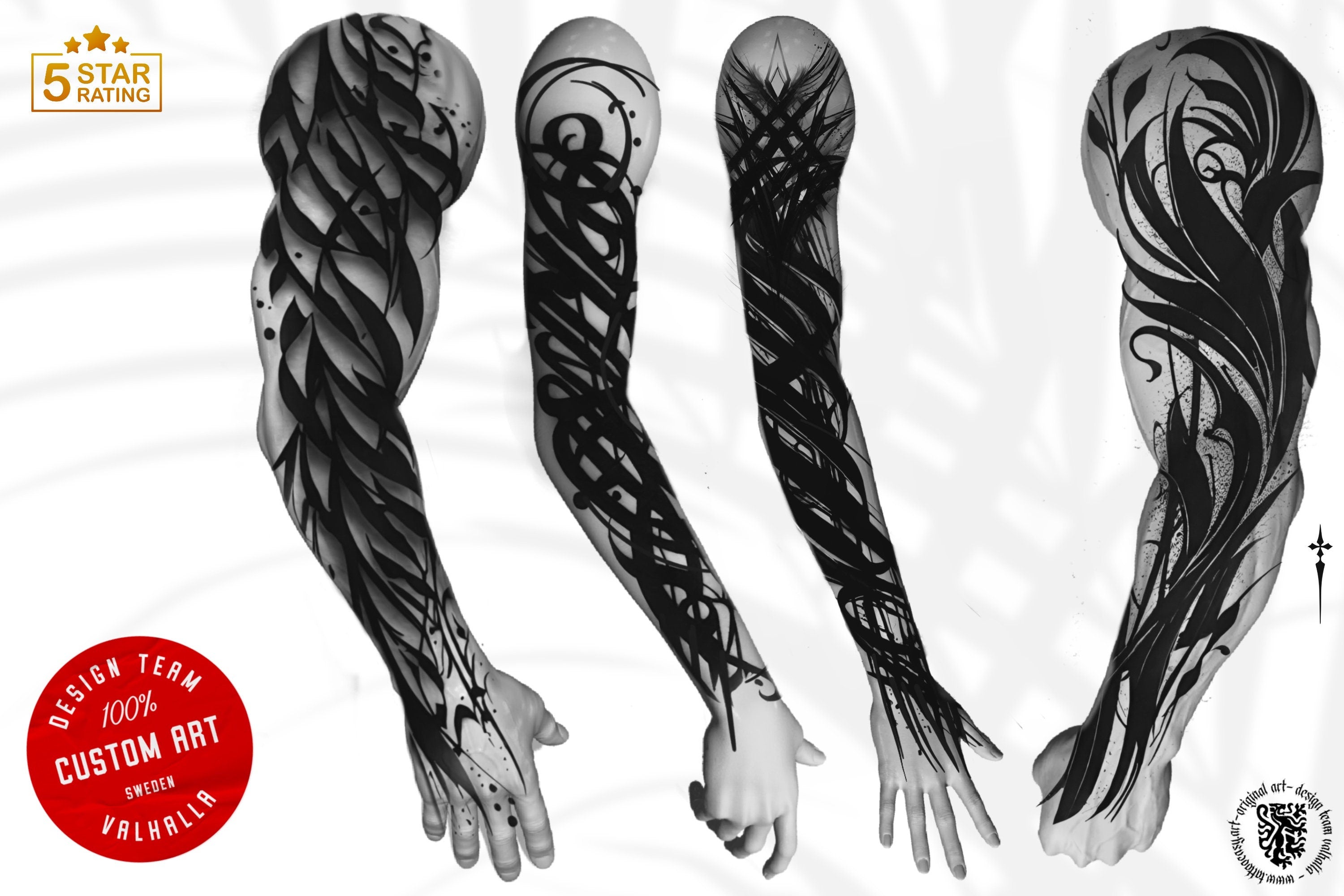 Goth Ink Tattoo Art: Procreate Stamps, Dark Calligraphy (Digital Download)