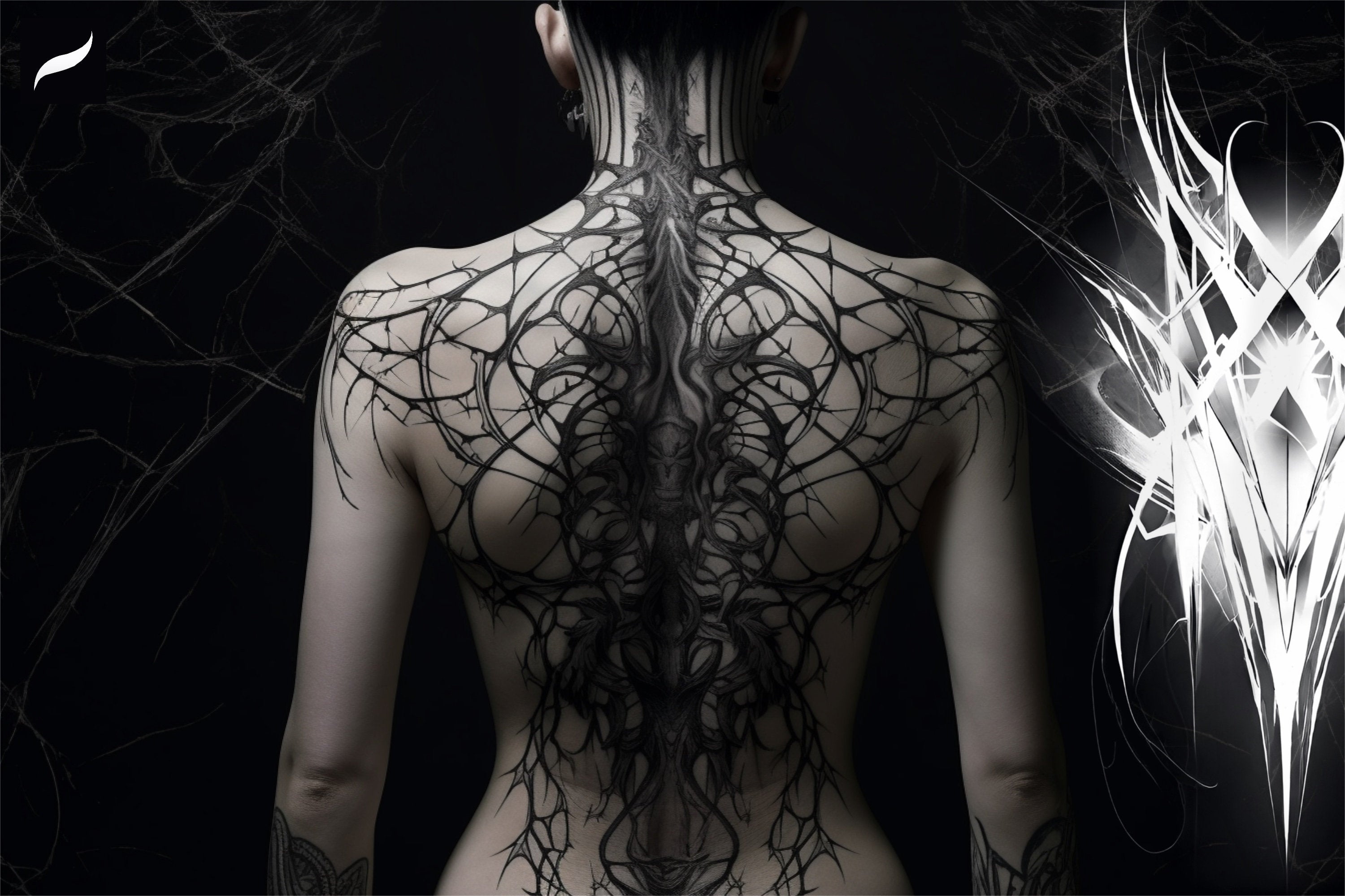 Goth Ink Tattoo Art: Procreate Stamps, Dark Calligraphy (Digital Download)