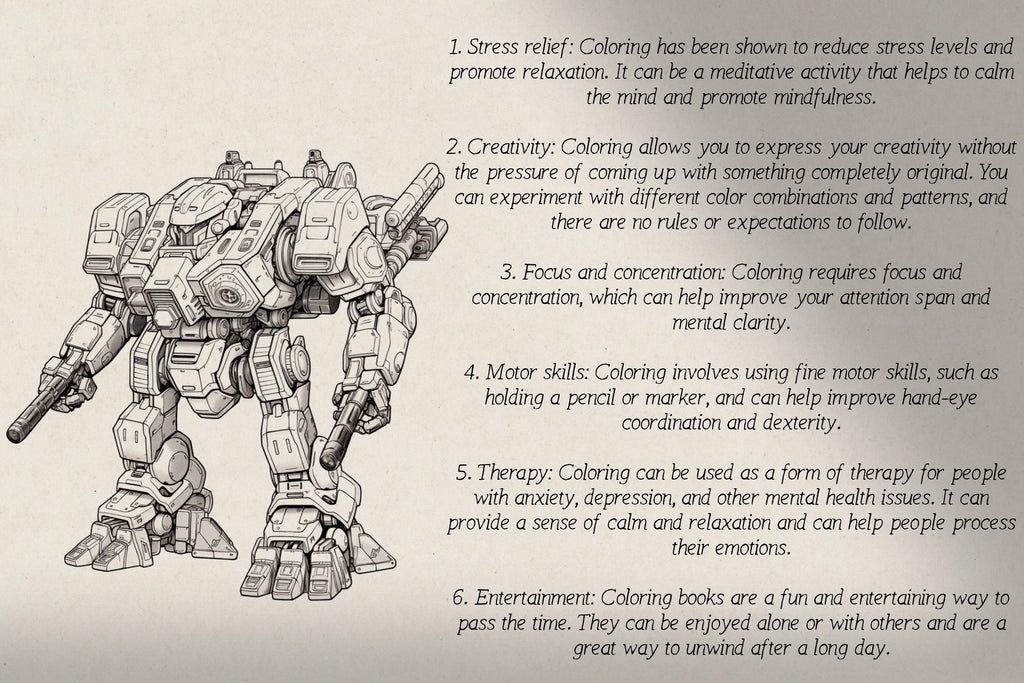 Mech Reference Collection: Procreate Anime Coloring Projects (Digital Download)