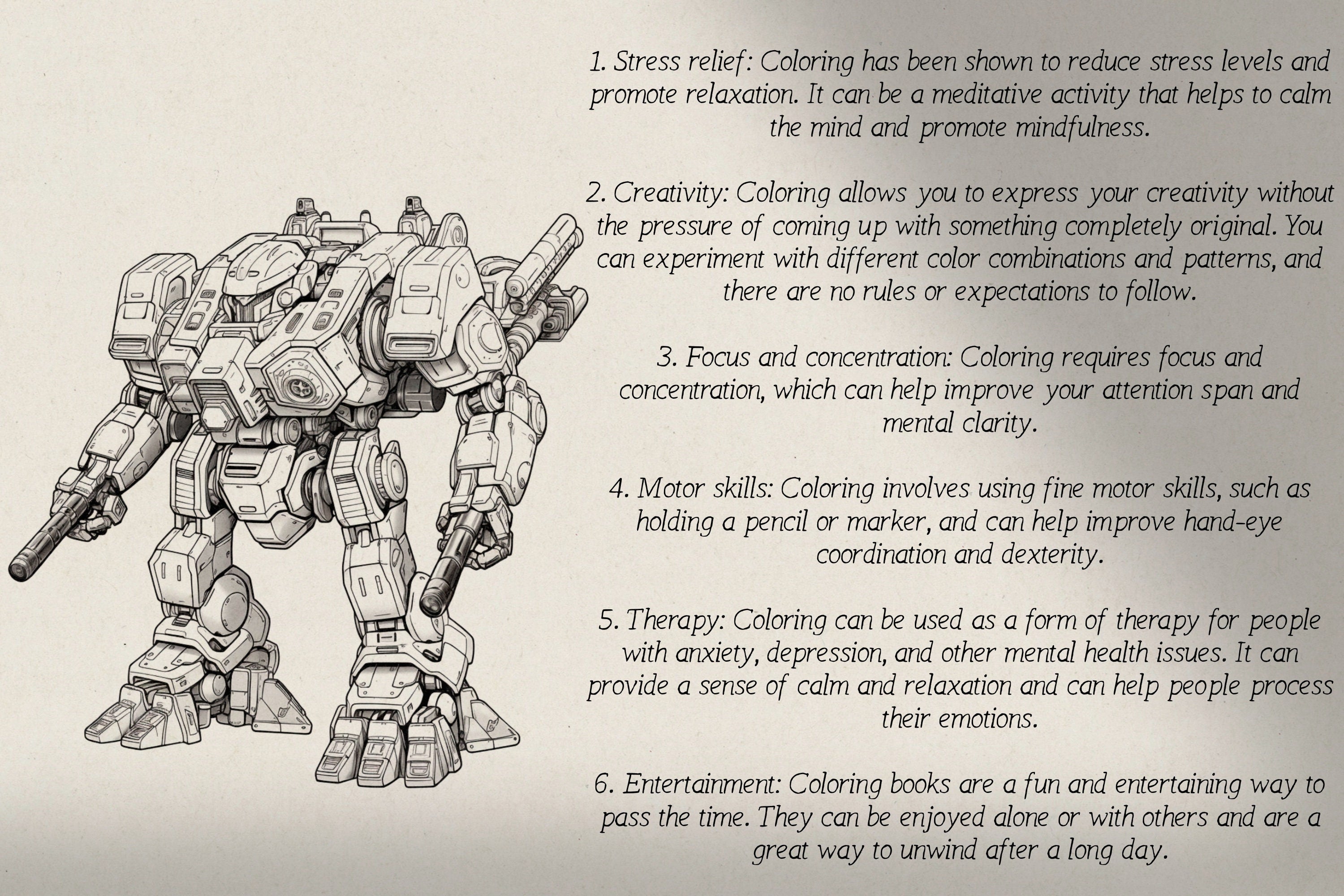 Mech Reference Collection: Procreate Anime Coloring Projects (Digital Download)