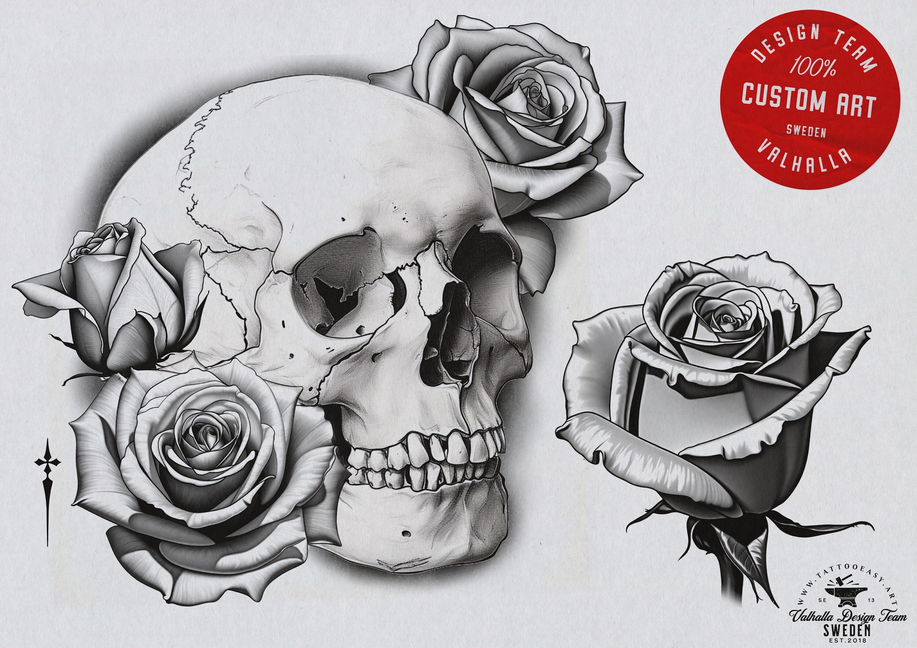 Roses Vol.2, Tattoo builder, Design team Valhalla sweden, 40 unique designs