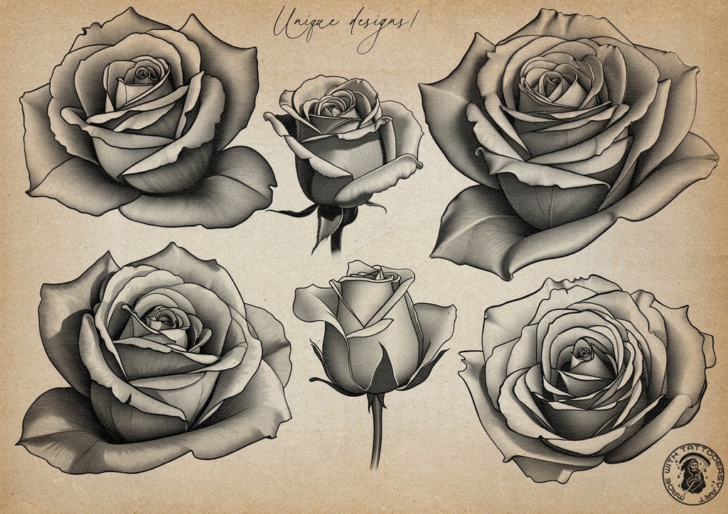 Roses Vol.2, Tattoo builder, Design team Valhalla sweden, 40 unique designs