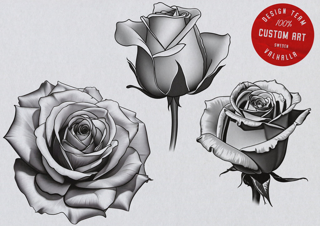 Roses Vol.2, Tattoo builder, Design team Valhalla sweden, 40 unique designs