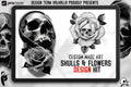 Custom art, Skulls and Flowers, 60+ designs & stencils included, 100% unique references