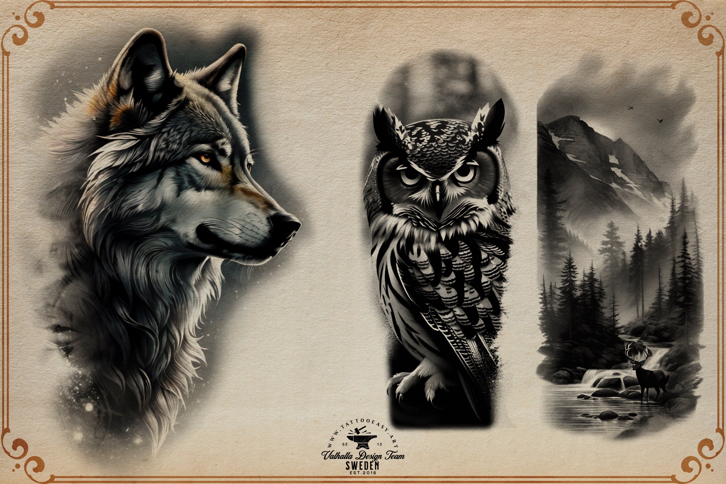 The Wildlife Folder, 50 unique tattoo sleeves by Team Valhalla
