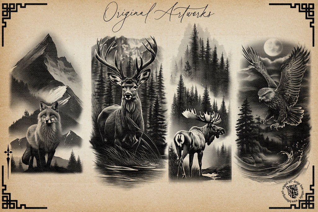 Wildlife vol.2 , 50 unique tattoo sleeves by Team Valhalla