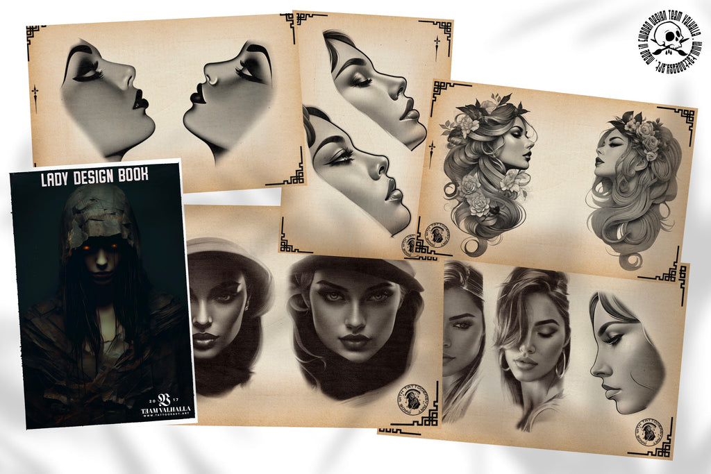 Lady design book / Tattoo flash pdf book