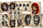 Lady design book / Tattoo flash pdf book