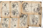 Lady design book / Tattoo flash pdf book